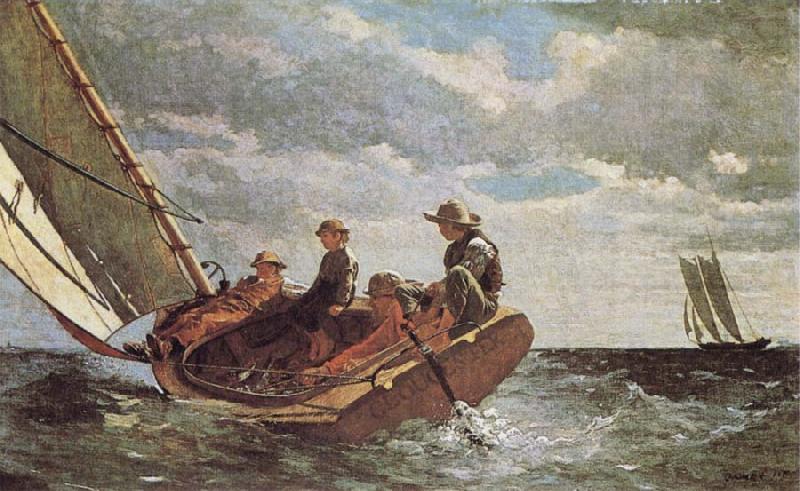 Breezing up, Winslow Homer